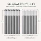 Hook-free shower curtain height compared with traditional hooked curtain